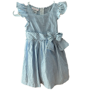 Bonnie Jean Dress blue white striped
